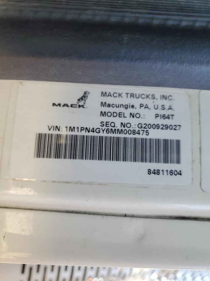 Lot #3259111115 2021 MACK PINNACLE