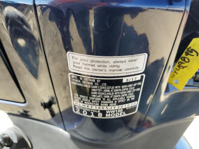 2018 HONDA PCX 150 RLHKF1805JY301030