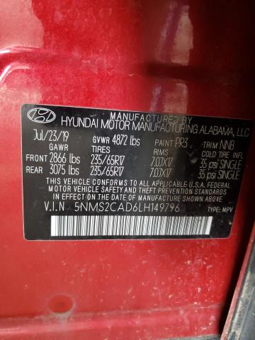 2020 HYUNDAI SANTA FE S - 5NMS2CAD6LH149796