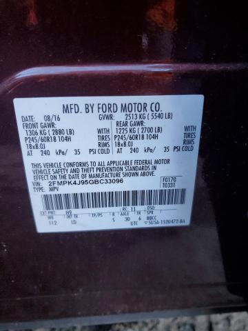 2016 FORD EDGE SEL 2FMPK4J95GBC33096