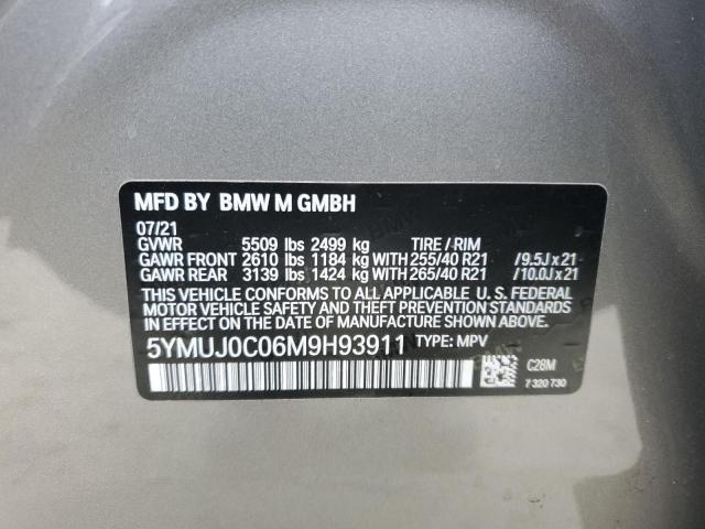 2021 BMW X4 M COMPE 5YMUJ0C06M9H93911