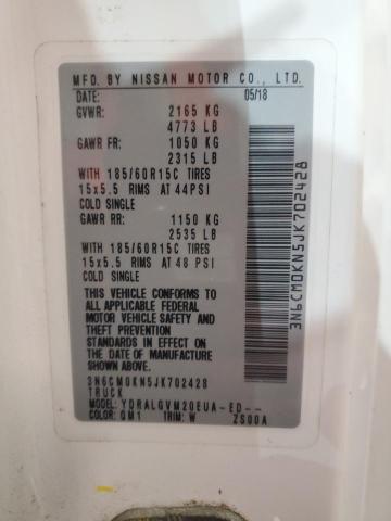2018 NISSAN NV200 2.5S - 3N6CM0KN5JK702428