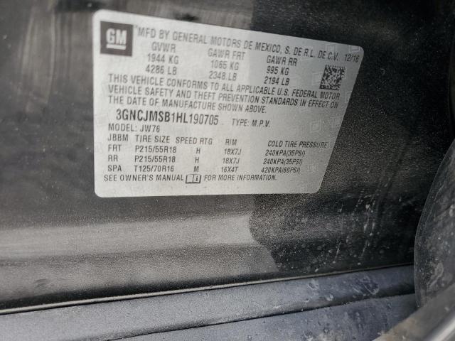 2017 CHEVROLET TRAX PREMI 3GNCJMSB1HL190705