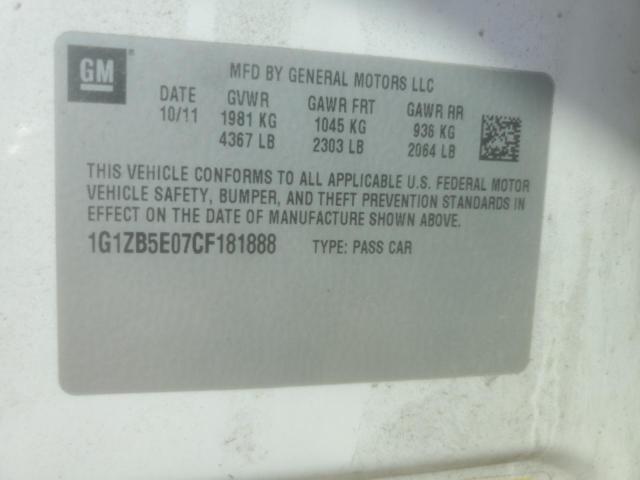 2012 CHEVROLET MALIBU LS - 1G1ZB5E07CF181888