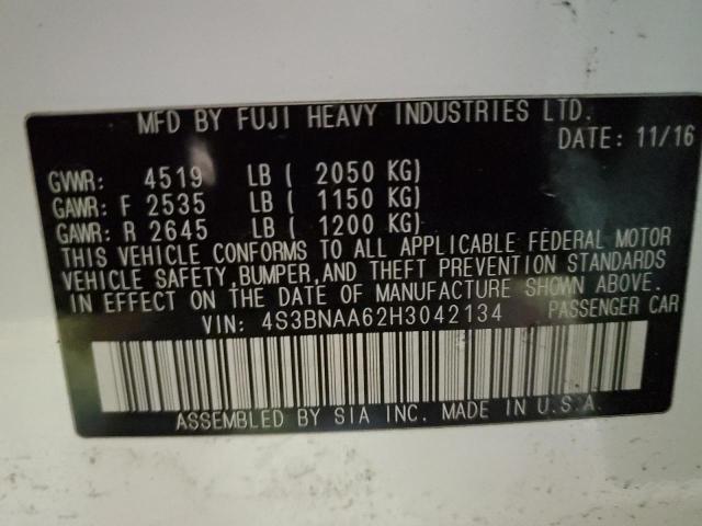 2017 SUBARU LEGACY 2.5 - 4S3BNAA62H3042134