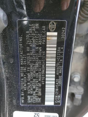 2021 TOYOTA CAMRY SE - 4T1G11AK9MU451746