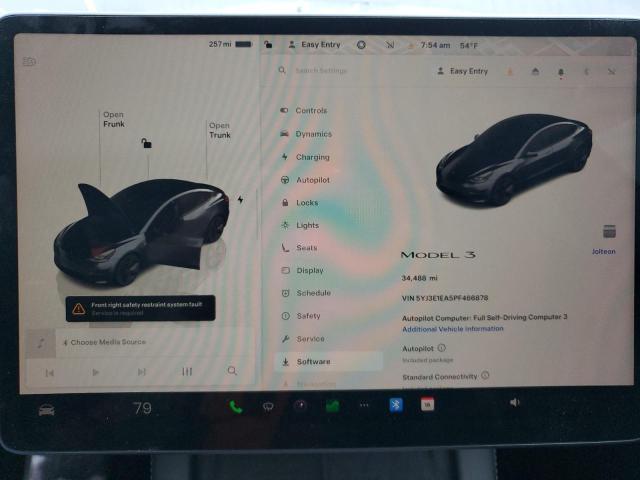 2023 TESLA MODEL 3 5YJ3E1EA5PF466878