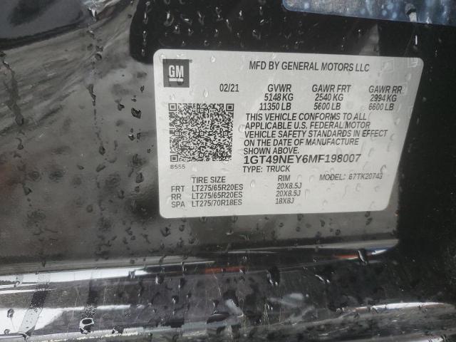 2021 GMC SIERRA K25 1GT49NEY6MF198007