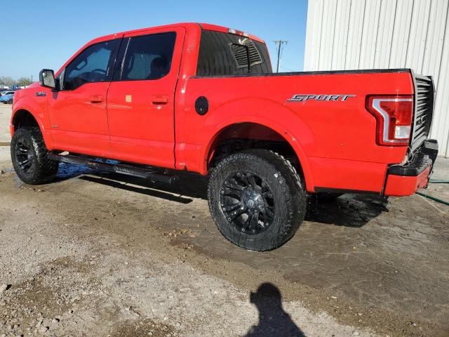 FORD F150 SUPER 2015 red crew pic gas 1FTEW1CG2FKE36669 photo #3