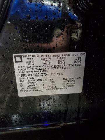 2016 CHEVROLET 1500 - 3GCUKREH1GG102704