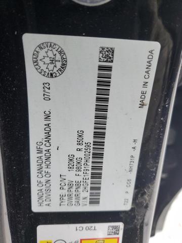 2023 HONDA CIVIC TOUR - 2HGFE1F91PH002595