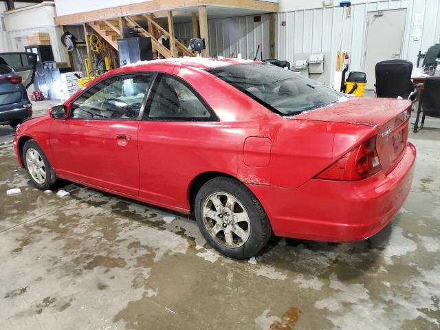 HONDA CIVIC EX 2003 red coupe gas 1HGEM21933L080093 photo #3