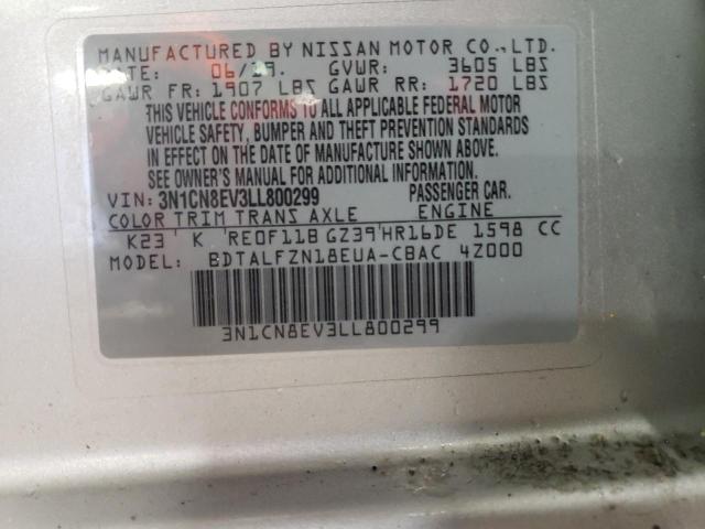 2020 NISSAN VERSA SV - 3N1CN8EV3LL800299
