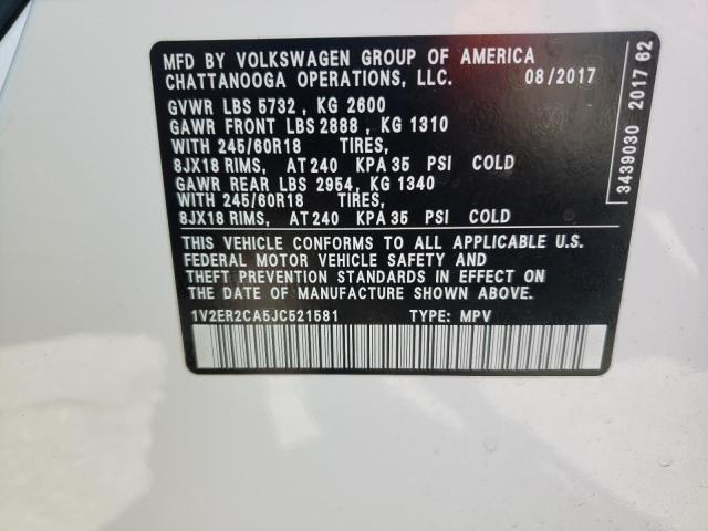 2018 VOLKSWAGEN ATLAS SEL - 1V2ER2CA5JC521581