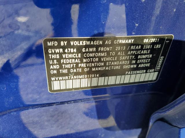 2021 VOLKSWAGEN ARTEON SEL WVWHR7AN0ME012914