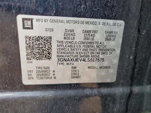 2020 CHEVROLET EQUINOX LT - 3GNAXUEV4LS517575