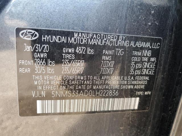 2020 HYUNDAI SANTA FE S - 5NMS33AD0LH222836