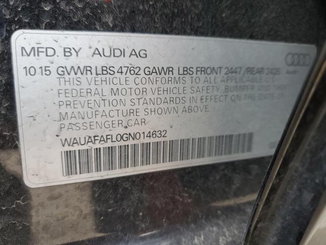 2016 AUDI A4 PREMIUM - WAUAFAFL0GN014632