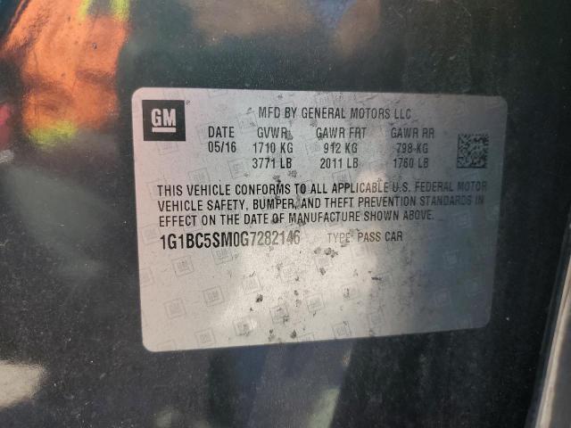 2016 CHEVROLET CRUZE LS - 1G1BC5SM0G7282146