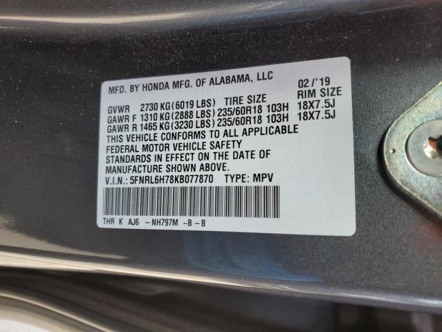 2019 HONDA ODYSSEY EX - 5FNRL6H78KB077870