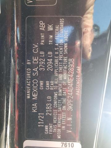 2022 KIA FORTE FE - 3KPF24AD4NE428908
