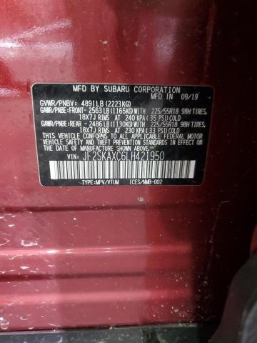 2020 SUBARU FORESTER T - JF2SKAXC6LH421950