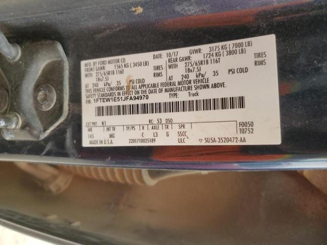 2018 FORD F150 SUPER - 1FTEW1E51JFA94970