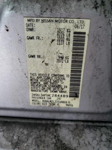2017 NISSAN ALTIMA 2.5 - 1N4AL3AP5HC284489