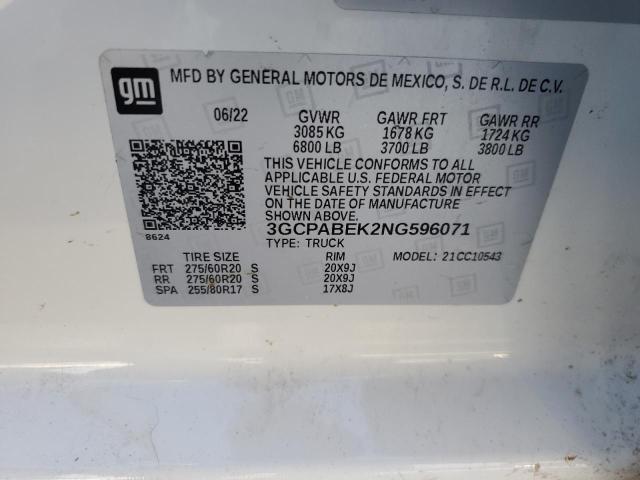 3GCPABEK2NG596071 2022 CHEVROLET ALL Models