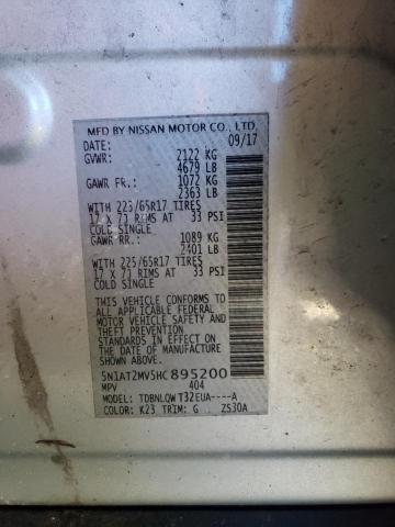2017 NISSAN ROGUE SV - 5N1AT2MV5HC895200