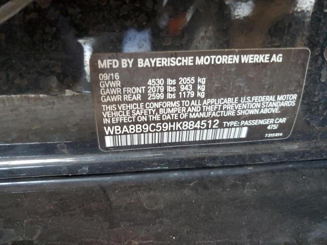 2017 BMW 330 I WBA8B9C59HK884512