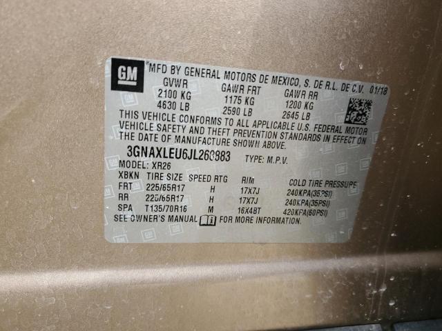 2018 CHEVROLET EQUINOX LT - 3GNAXLEU6JL268883