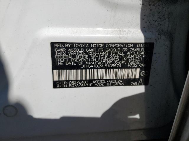 2020 LEXUS IS 300 F S JTHGA1D29L5105574