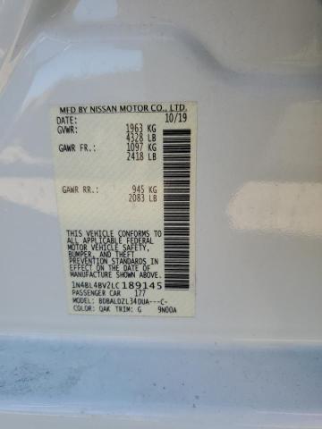 2020 NISSAN ALTIMA S - 1N4BL4BV2LC189145