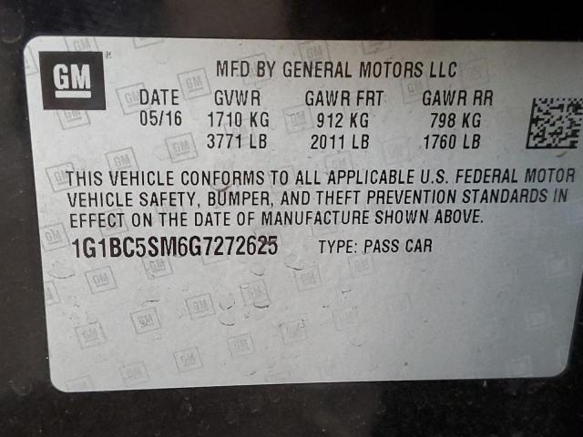 2016 CHEVROLET CRUZE LS - 1G1BC5SM6G7272625