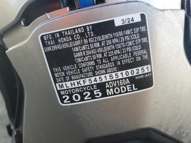 2025 HONDA ADV160 A MLHKF5451S5100251