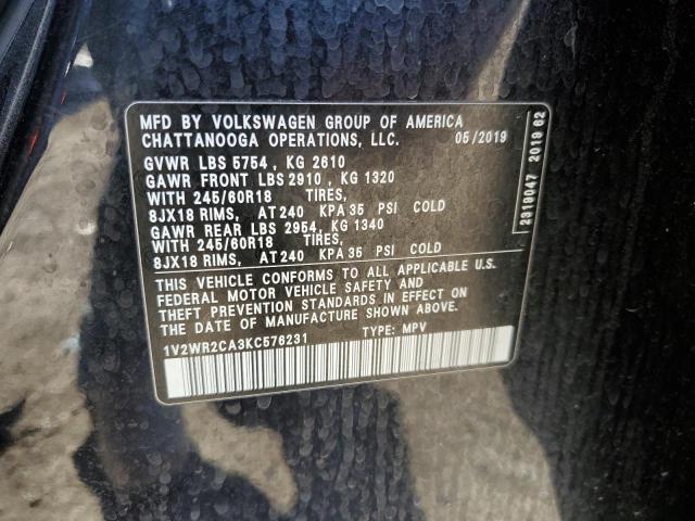 2019 VOLKSWAGEN ATLAS SE - 1V2WR2CA3KC576231