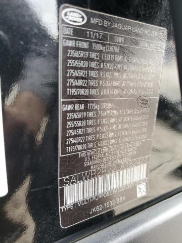 2018 LAND ROVER RANGE ROVE - SALWR2RV2JA182427