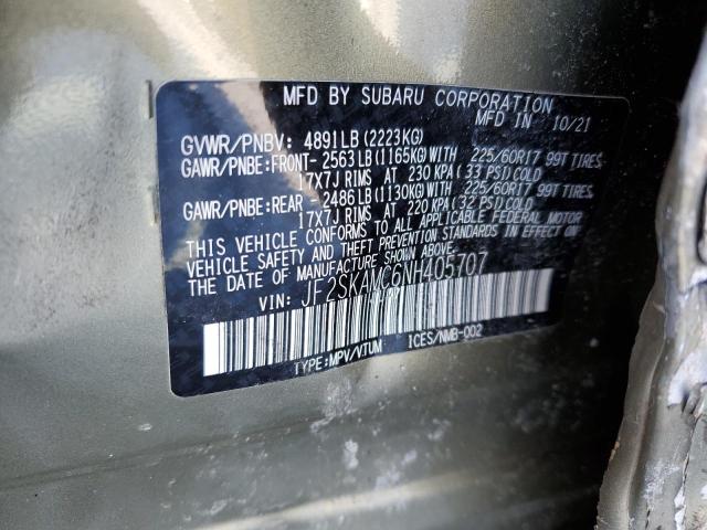 2022 SUBARU FORESTER W JF2SKAMC6NH405707