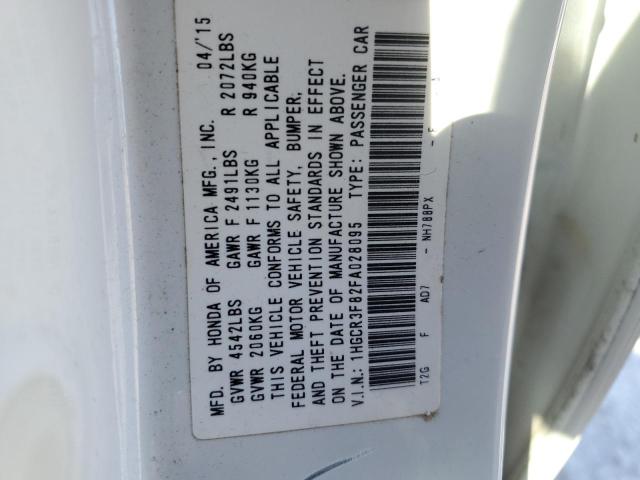 2015 HONDA ACCORD EXL - 1HGCR3F82FA028095