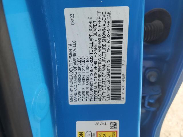 2023 HONDA CIVIC SPOR - 19XFL2H85PE011875