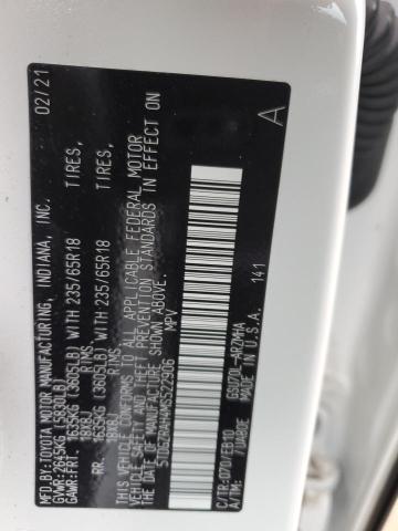 2021 TOYOTA HIGHLANDER - 5TDGZRAH4MS522906