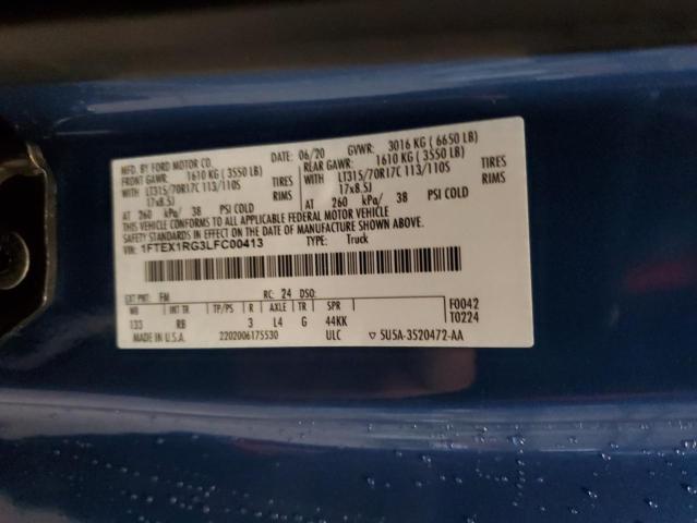 2020 FORD F150 RAPTO 1FTEX1RG3LFC00413