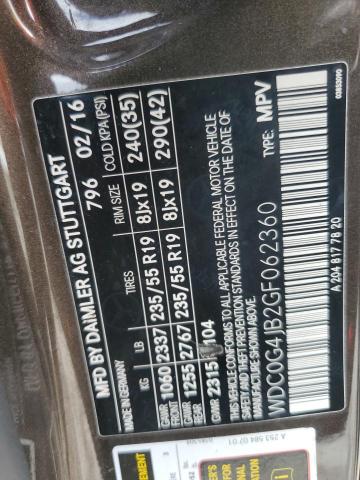 2016 MERCEDES-BENZ GLC 300 - WDC0G4JB2GF062360
