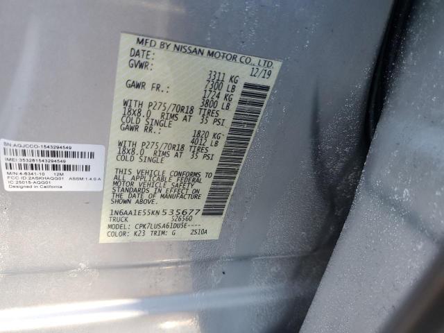 2019 NISSAN TITAN SV 1N6AA1E55KN535677