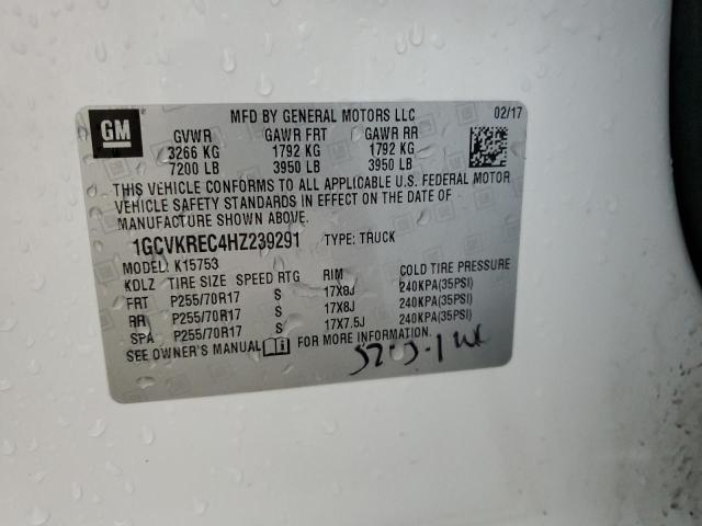 2017 CHEVROLET SILVERADO - 1GCVKREC4HZ239291