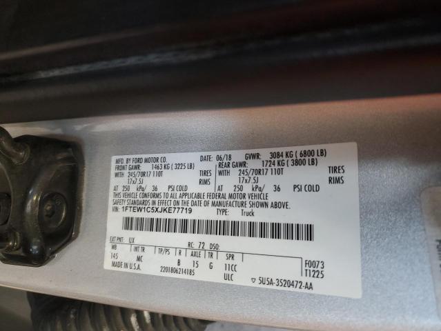 2018 FORD F150 SUPER - 1FTEW1C5XJKE77719