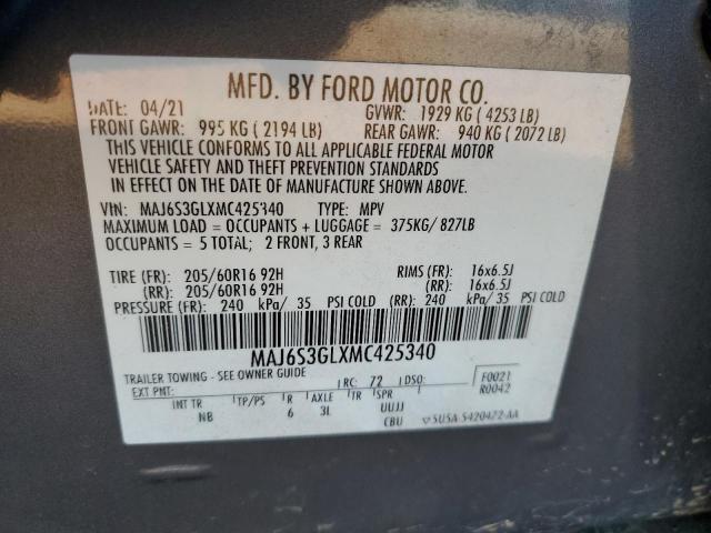 2021 FORD ECOSPORT S - MAJ6S3GLXMC425340