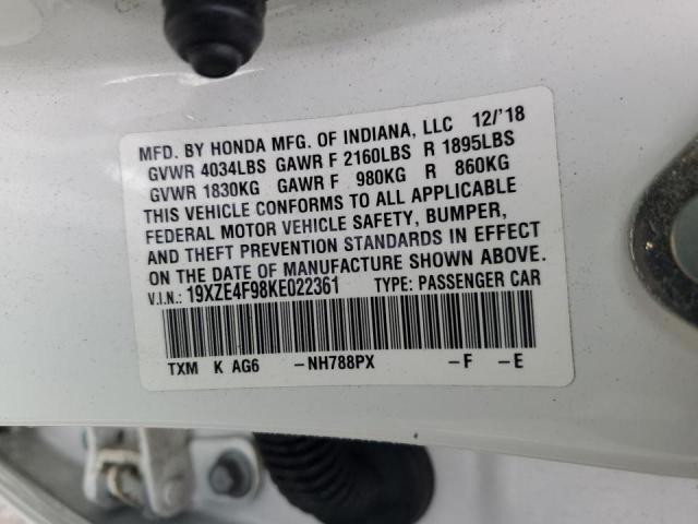 2019 HONDA INSIGHT TO 19XZE4F98KE022361