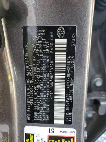 2021 TOYOTA CAMRY LE - 4T1C11AK6MU583328